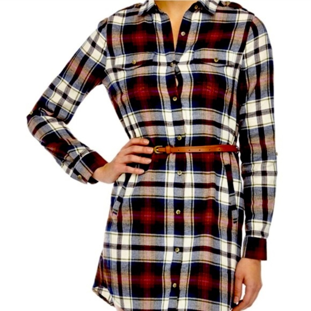 Love Tree Lumberjack Flannel Mini Dress. Size Small
